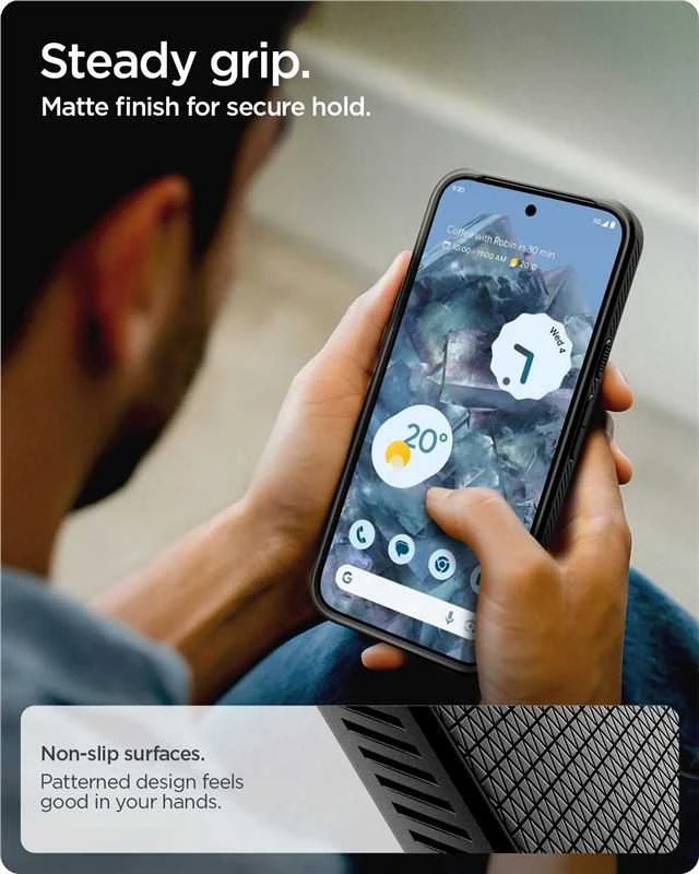 „Spigen Liquid Air Mag MagSafe“ dėklas, skirtas „Google Pixel 10 Pro XL“ – matinis juodas