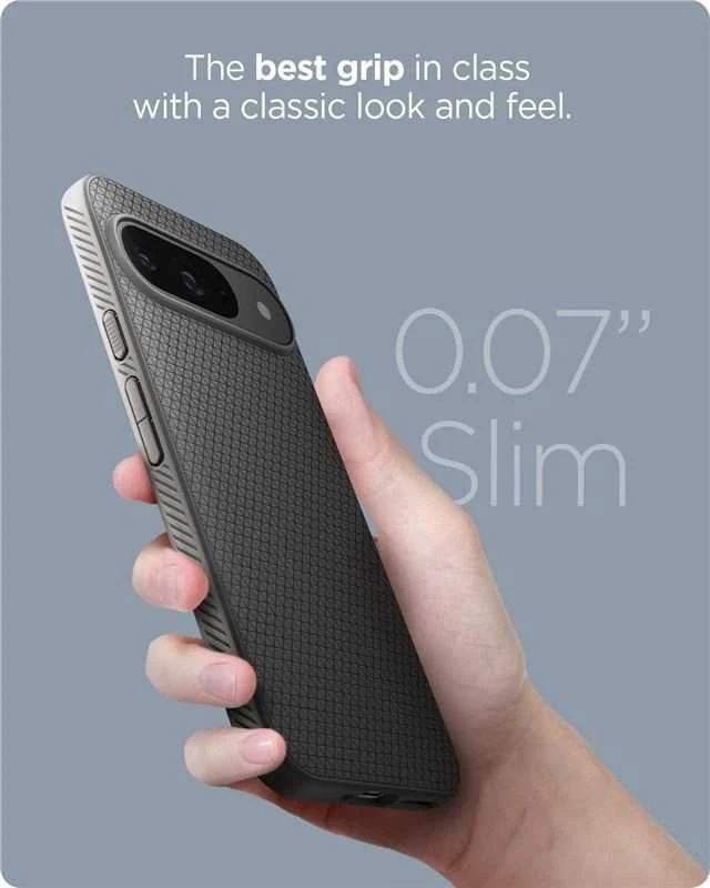 Spigen Liquid Air – dėklas skirtas Google Pixel 9 / 9 Pro Marble Pilkas