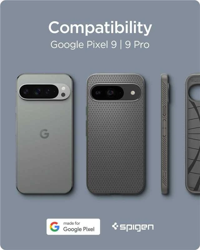 Spigen Liquid Air – dėklas skirtas Google Pixel 9 / 9 Pro Marble Pilkas