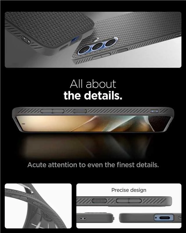 Spigen Liquid Air Samsung Galaxy S25 – dėklas telefonui pilkos spalvos