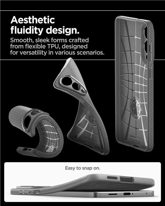 Spigen Liquid Air dėklas skirtas Samsung Galaxy S25 Edge – pilkos spalvos