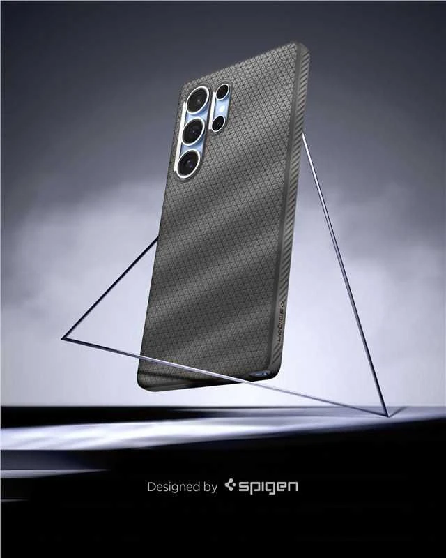 Dėklas Spigen Liquid Air Galaxy S25 Ultra marble pilkas
