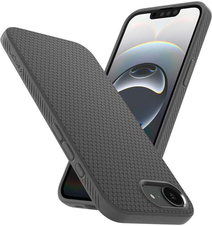 Dėklas Spigen Liquid Air, marmuro pilkumo - iPhone 16e