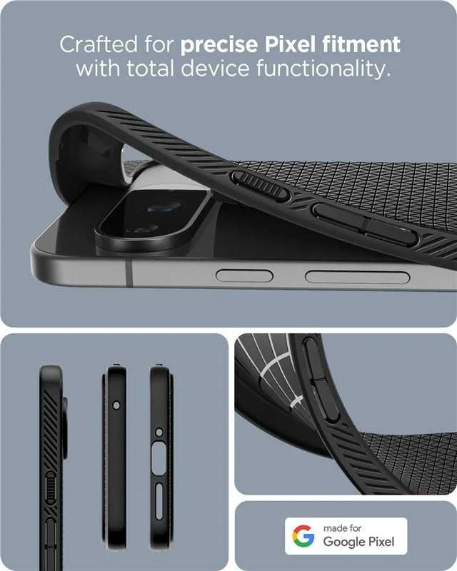 Spigen Liquid Air – dėklas skirtas Google Pixel 9 / 9 Pro Matte Juodas