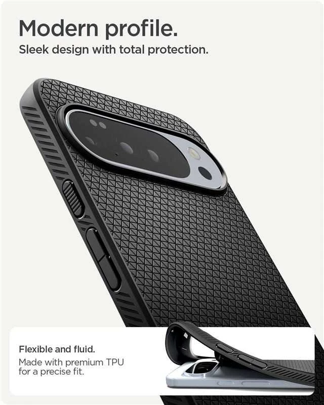 „Spigen Liquid Air“ dėklas, skirtas „Google Pixel 10 Pro XL“ – matinis juodas