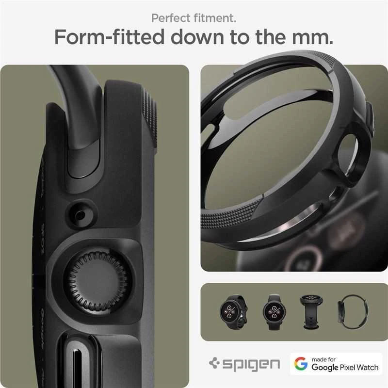„Spigen Liquid Air“, matinis juodas - „Google Pixel Watch 3“ (45 mm)