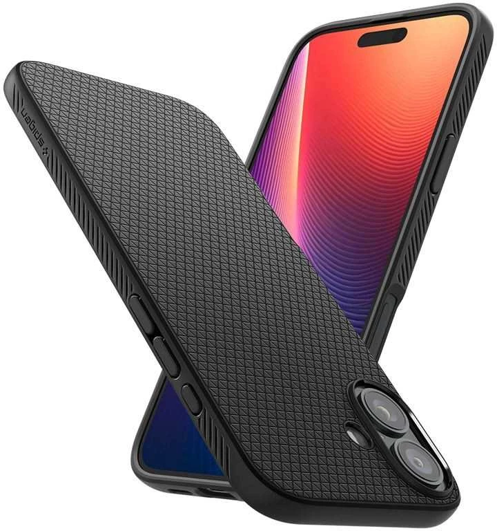 Spigen dėklas LIQUID AIR skirtas Apple iPhone 16 Plus matte juodos spalvos