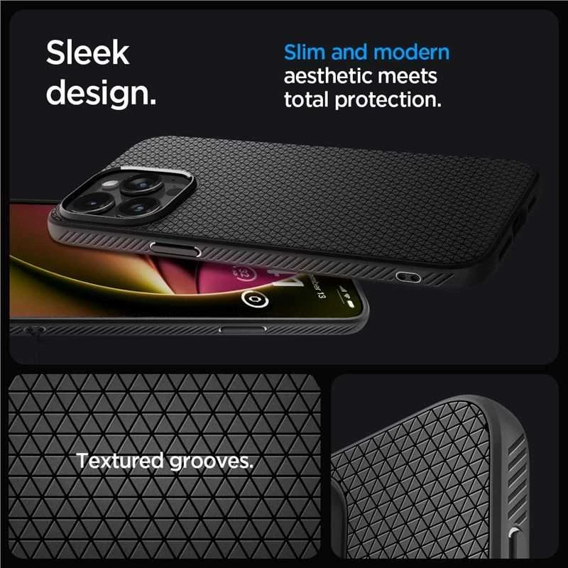 Dėklas SPIGEN LIQUID AIR IPHONE 15 PRO MAX MATTE Juodas