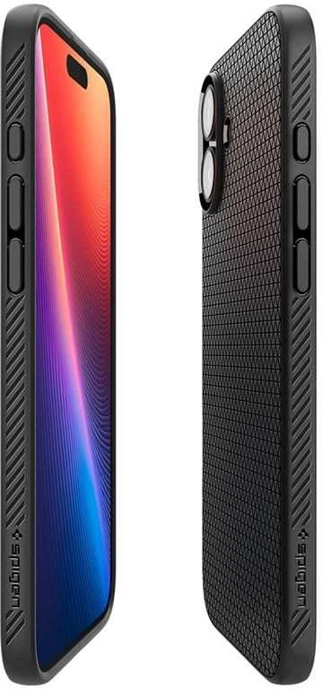 Spigen dėklas LIQUID AIR skirtas Apple iPhone 16 Plus matte juodos spalvos