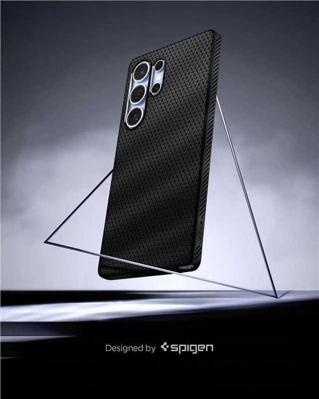 Spigen Liquid Air Samsung Galaxy S25 Ultra – dėklas telefonui juodos spalvos