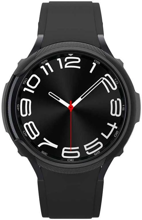 Dėklas Spigen Liquid Air, matinės juodos spalvos – Samsung Galaxy Watch6 Classic 43mm