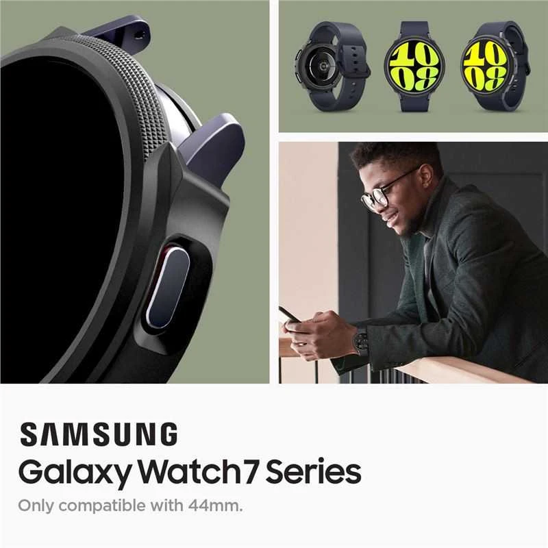 „Spigen Liquid Air®“ dėklas, skirtas „Samsung Galaxy Watch 7“ (44 mm) (matinis juodas)