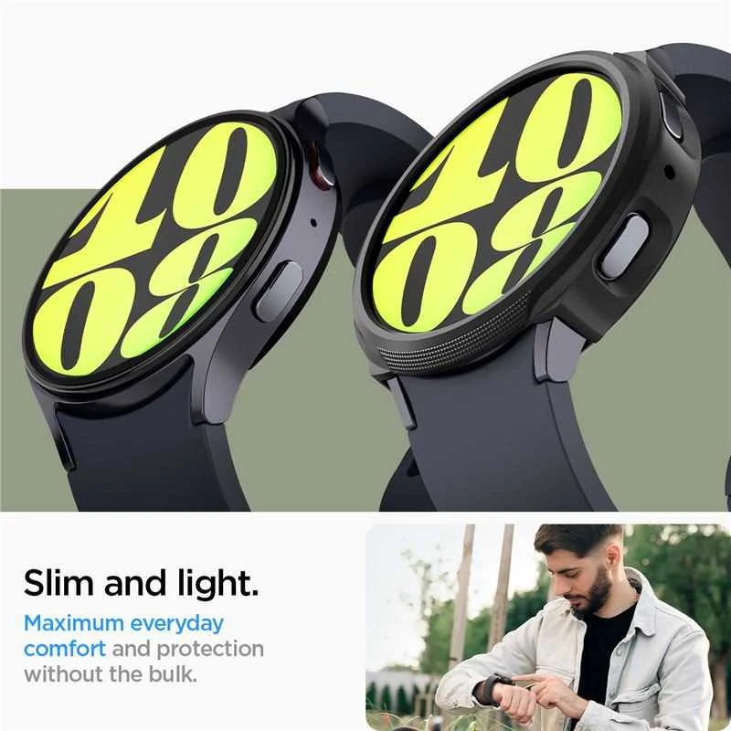 „Spigen Liquid Air®“ dėklas, skirtas „Samsung Galaxy Watch 7“ (44 mm) (matinis juodas)