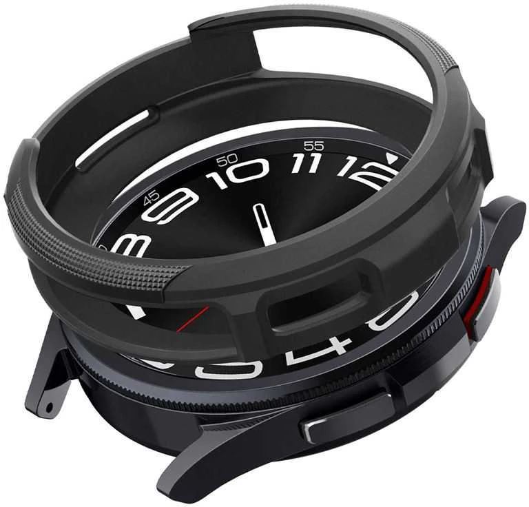 Dėklas Spigen Liquid Air, matinės juodos spalvos – Samsung Galaxy Watch6 Classic 43mm