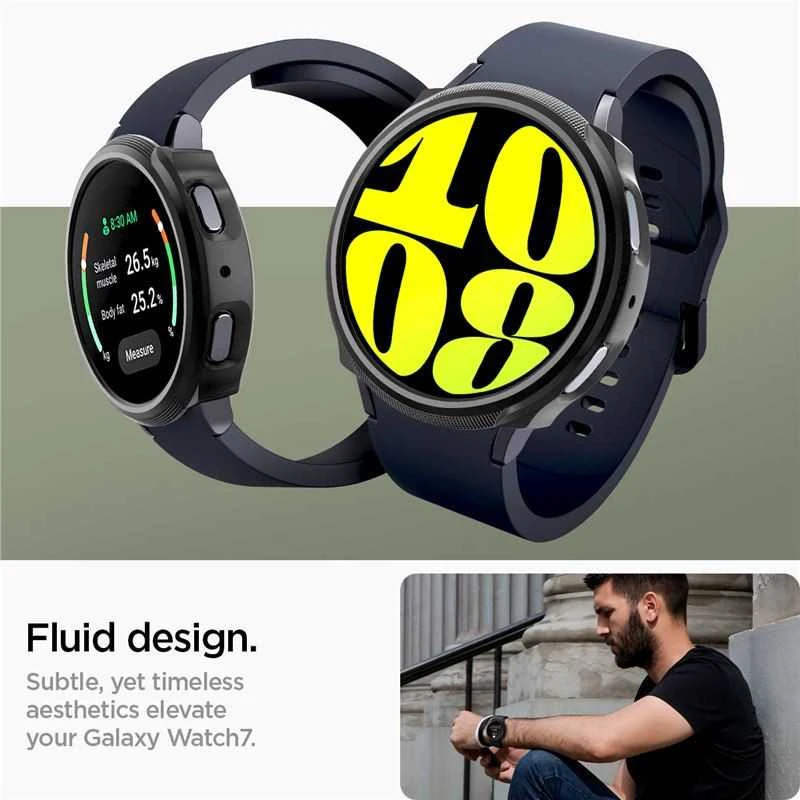 „Spigen Liquid Air®“ dėklas, skirtas „Samsung Galaxy Watch 7“ (44 mm) (matinis juodas)