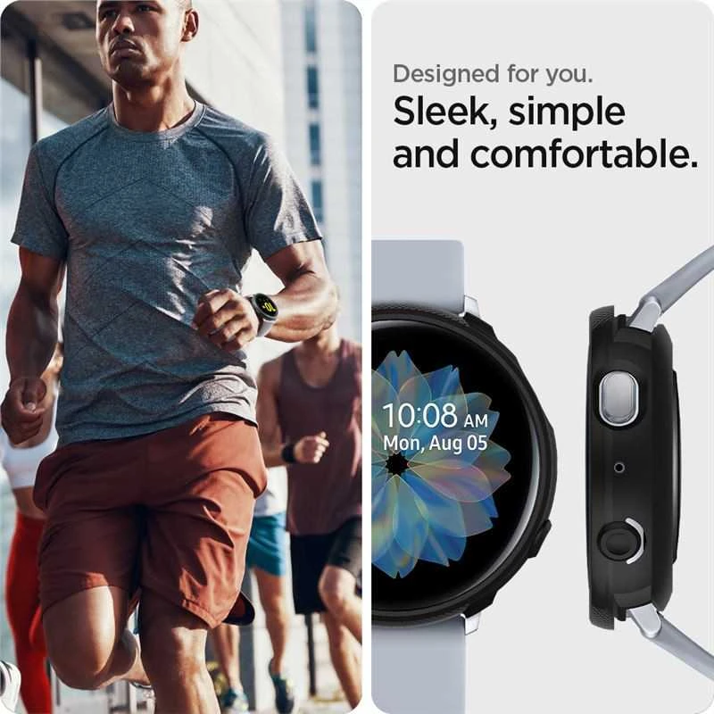 „Spigen Liquid Air“, matinis juodas - „Samsung Galaxy Watch Active2 40mm“