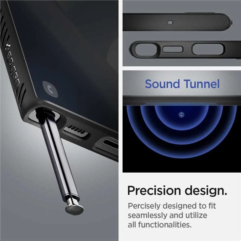 Spigen Liquid Air dėklas skirtas Samsung Galaxy S22 Ultra, spalva - Matte Black