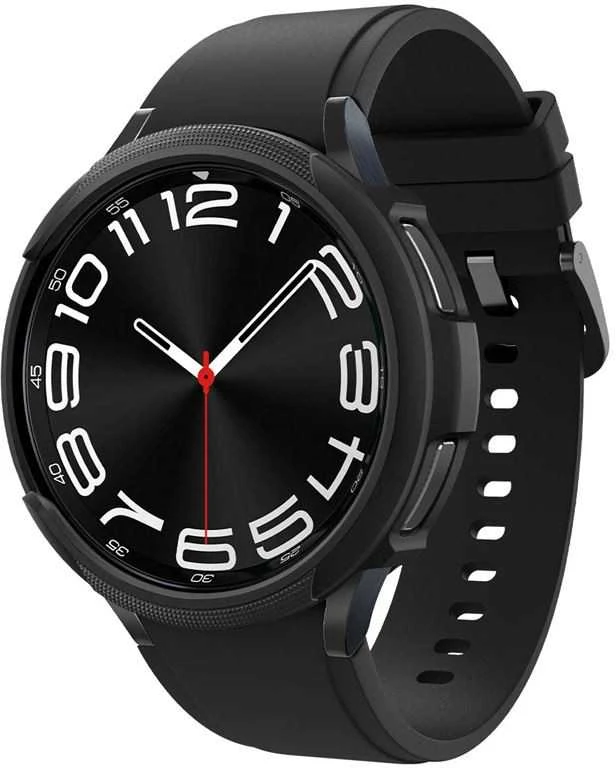 Dėklas Spigen Liquid Air, matinės juodos spalvos – Samsung Galaxy Watch6 Classic 43mm