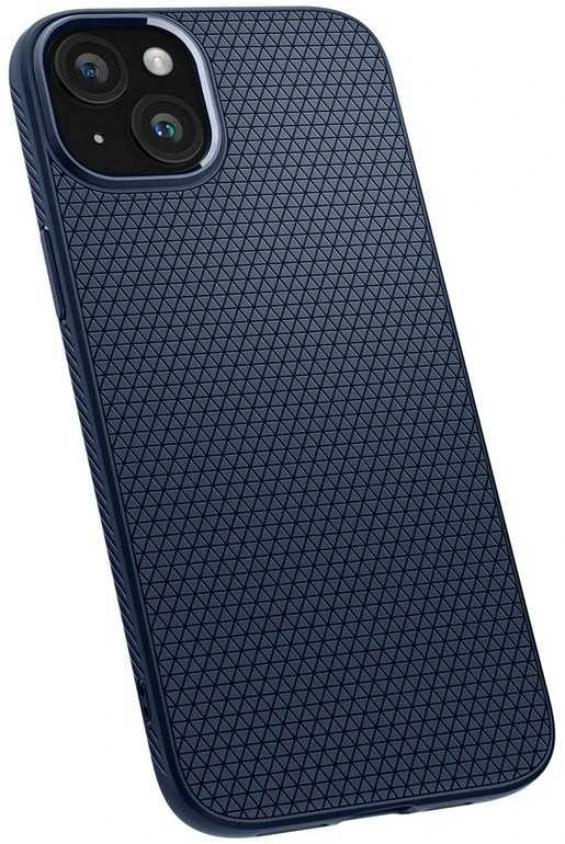 Dėklas Spigen Liquid Air, navy mėlynas – Apple iPhone 15