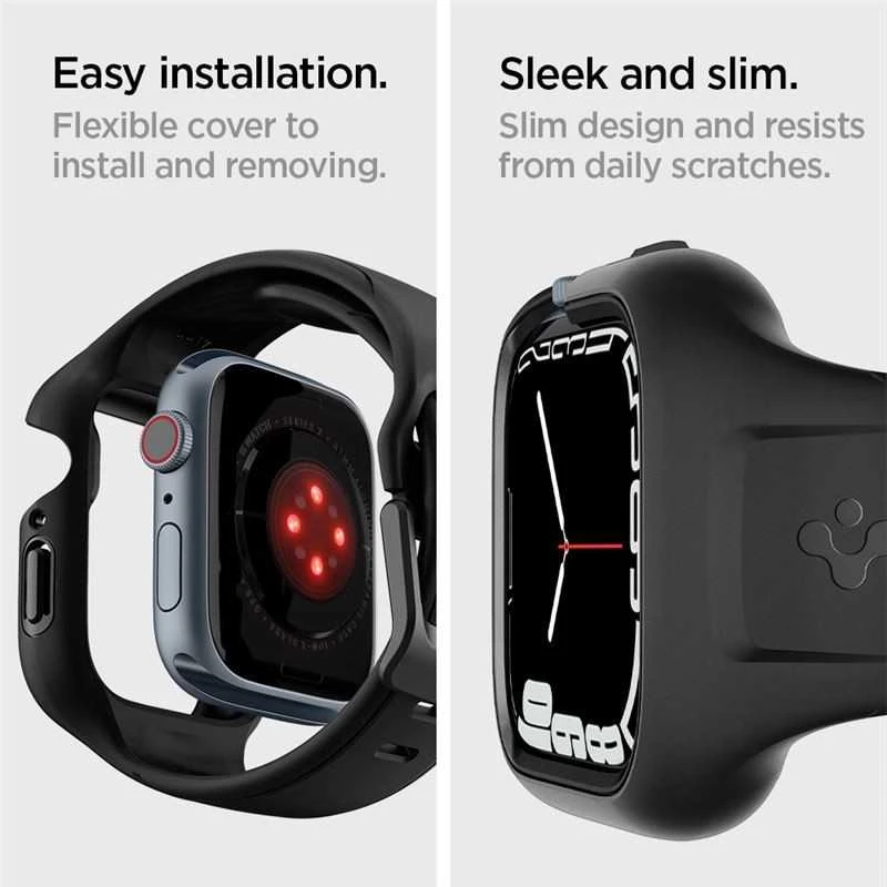 Spigen Liquid Air Pro, juodas - Apple Watch 9/8/7 41mm