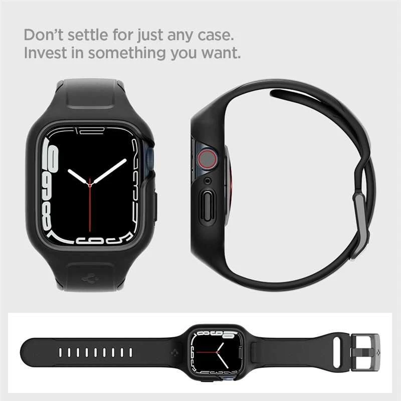 Spigen Liquid Air Pro, juodas - Apple Watch 9/8/7 41mm