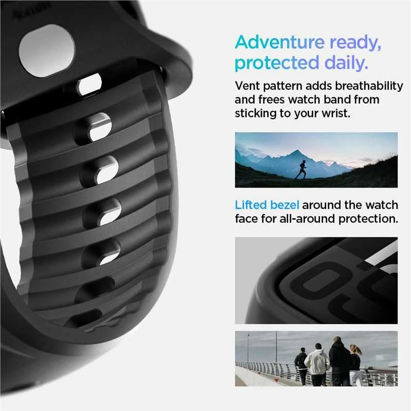 Spigen Liquid Air Pro apyrankė skirta Apple Watch 46mm – Matte juodos spalvos