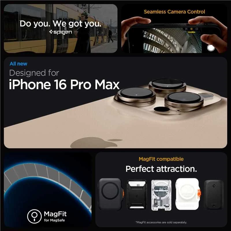 „Spigen Liquid Air „T“ MagSafe“ dėklas, skirtas „iPhone 16 Pro Max“ – matinis juodas