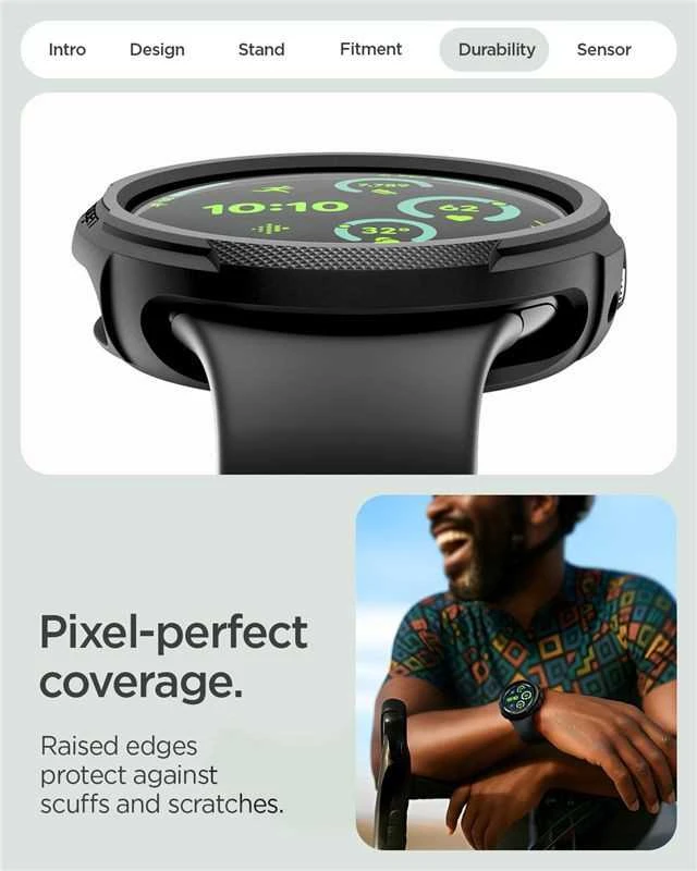Spigen Liquid Air V2, matte juodas - Google Pixel Watch 4 45mm