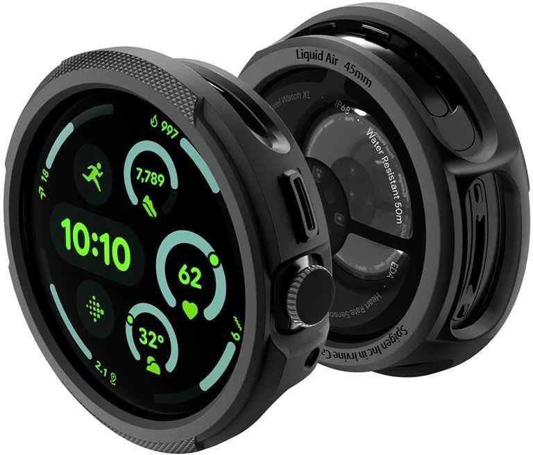 Spigen Liquid Air V2, matte juodas - Google Pixel Watch 4 45mm
