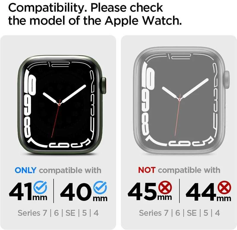 Išmaniojo laikrodžio Apple 4/5/6/7/SE ekrano rėmelis, Skaidrus, 40/41mm