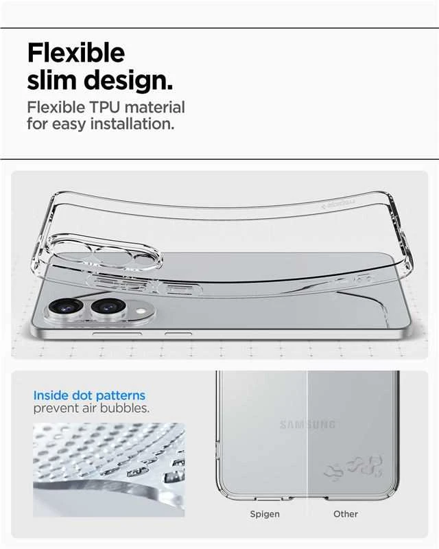 Spigen Liquid Crystal dėklas skirtas Samsung Galaxy S25 Edge – skaidrus