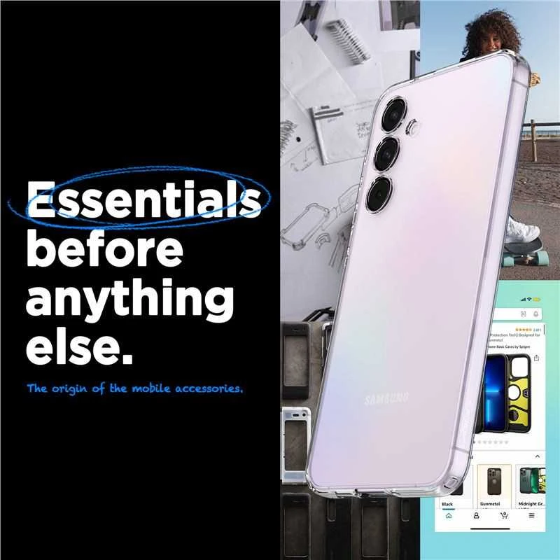 Spigen Liquid Crystal dėklas skirtas Samsung Galaxy A55 5G, spalva - Crystal Clear