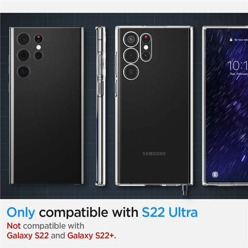 Dėklas SPIGEN LIQUID CRYSTAL SAMSUNG S22 ULTRA CLEA