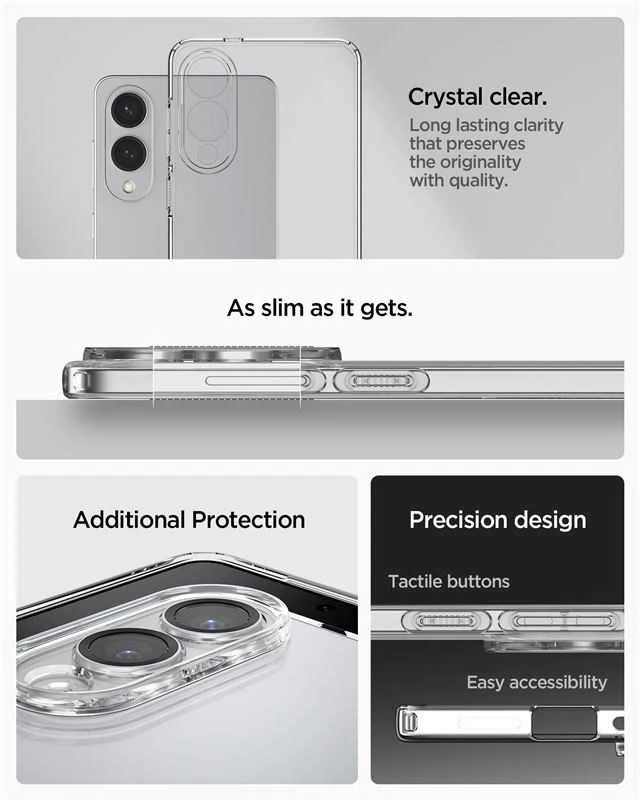 Spigen Liquid Crystal dėklas skirtas Samsung Galaxy S25 Edge – skaidrus