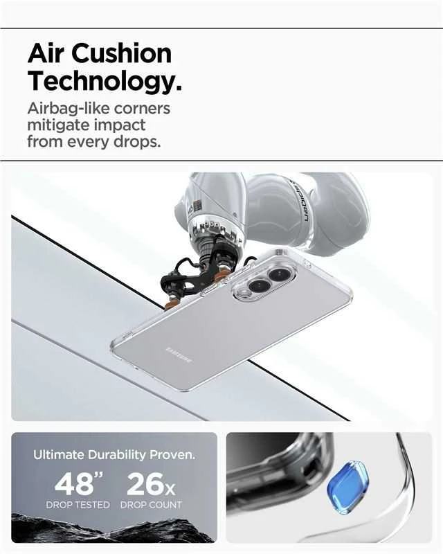Spigen Liquid Crystal dėklas skirtas Samsung Galaxy S25 Edge – skaidrus