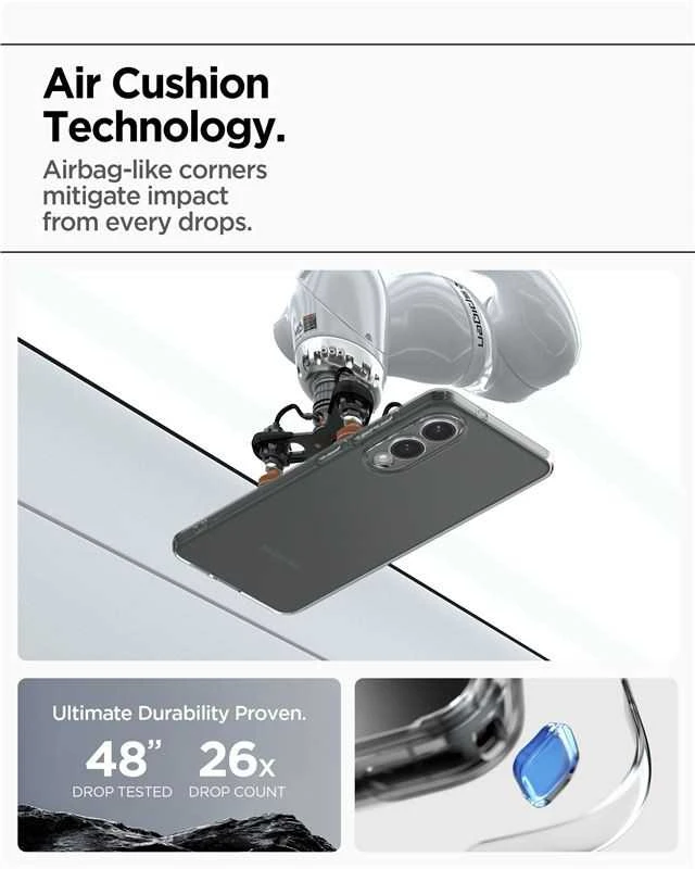 Spigen Liquid Crystal dėklas skirtas Samsung Galaxy S25 Edge – Semi-skaidrus