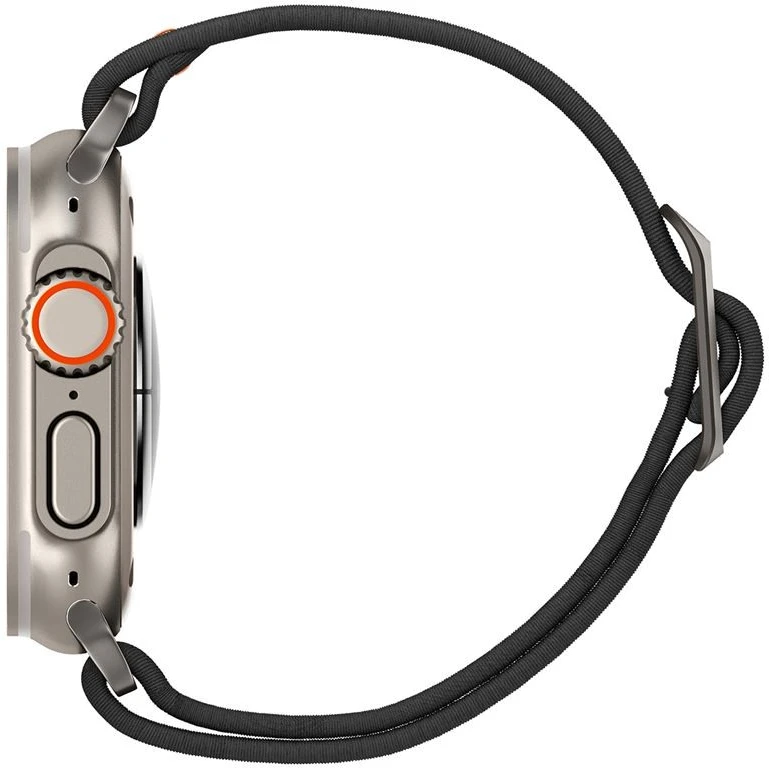 Spigen Fit Lite Ultra laikrodžio apyrankė 4 / 5 / 6 / 7 / 8 / 9 / SE / Ultra (42 / 44 / 45 / 49 mm) juodos spalvos