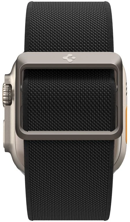 Spigen Fit Lite Ultra laikrodžio apyrankė 4 / 5 / 6 / 7 / 8 / 9 / SE / Ultra (42 / 44 / 45 / 49 mm) juodos spalvos
