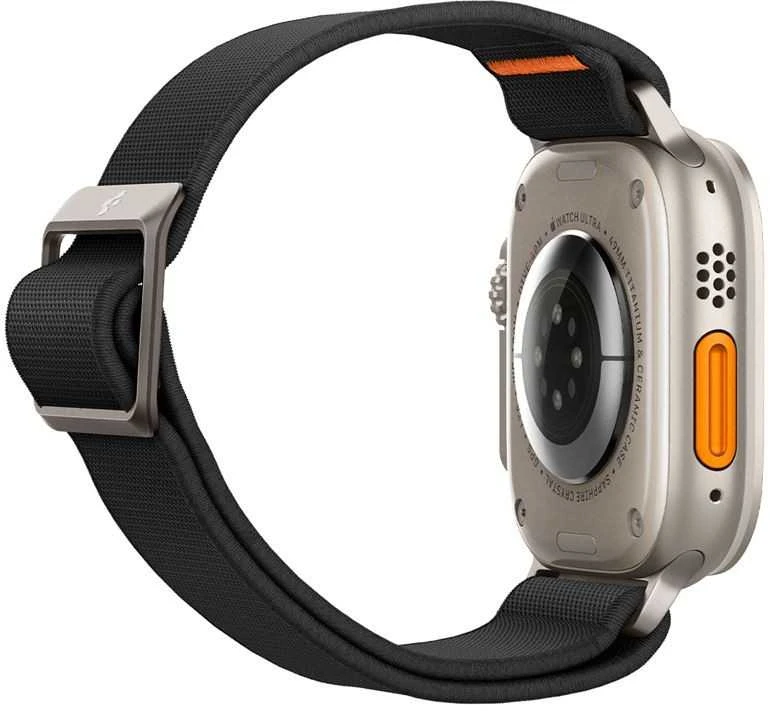 Spigen Fit Lite Ultra Apple Watch 4 / 5 / 6 / 7 / 8 / 9 / SE / Ultra (42 / 44 / 45 / 49 mm) juodos spalvos