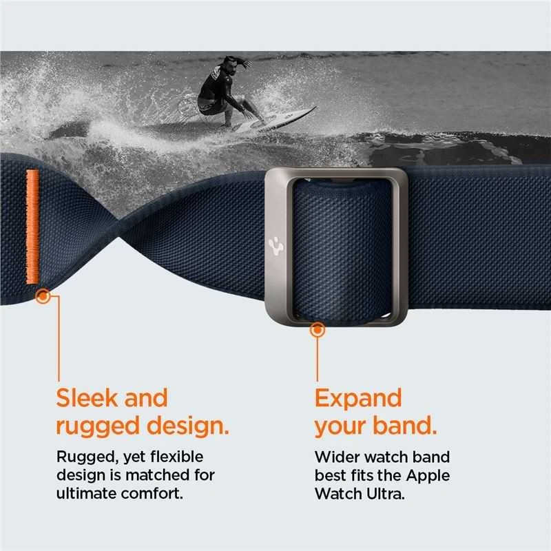 Spigen Fit Lite Ultra Apple Watch 4 / 5 / 6 / 7 / 8 / 9 / SE / Ultra (42 / 44 / 45 / 49 mm) mėlynos spalvos
