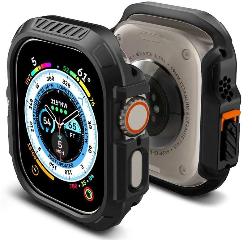 Spigen Lock Fit, juodas - Apple Watch Ultra 2/Ultra 49mm