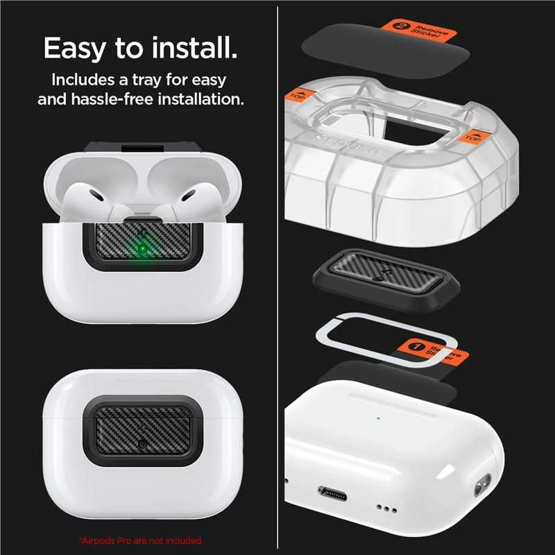 Spigen Lock Fit M, anglies - AirPods Pro (2-osios/1-osios kartos)