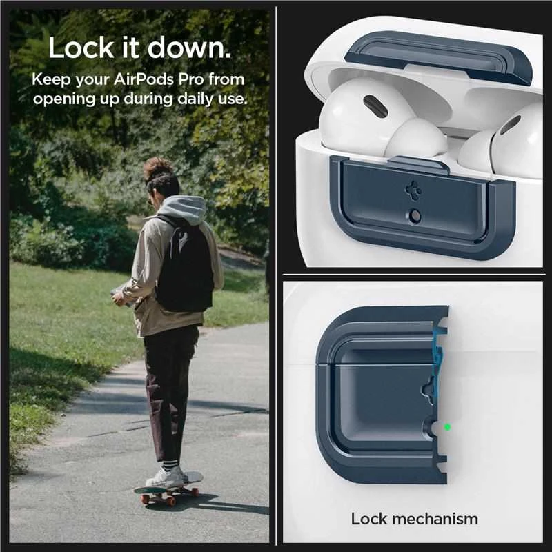 Spigen Lock Fit M, metalinis skalūnas - AirPods Pro (2-os/1-os kartos)