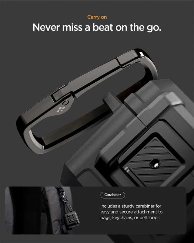Dėklas Spigen Lock Fit, matte juodas - AirPods Pro 3