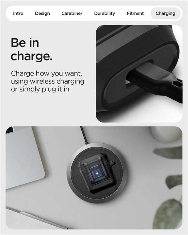Spigen „Lock Fit“, matinės juodos spalvos – „Google Pixel Buds 2a“