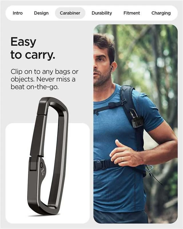 Spigen „Lock Fit“, matinės juodos spalvos – „Google Pixel Buds 2a“
