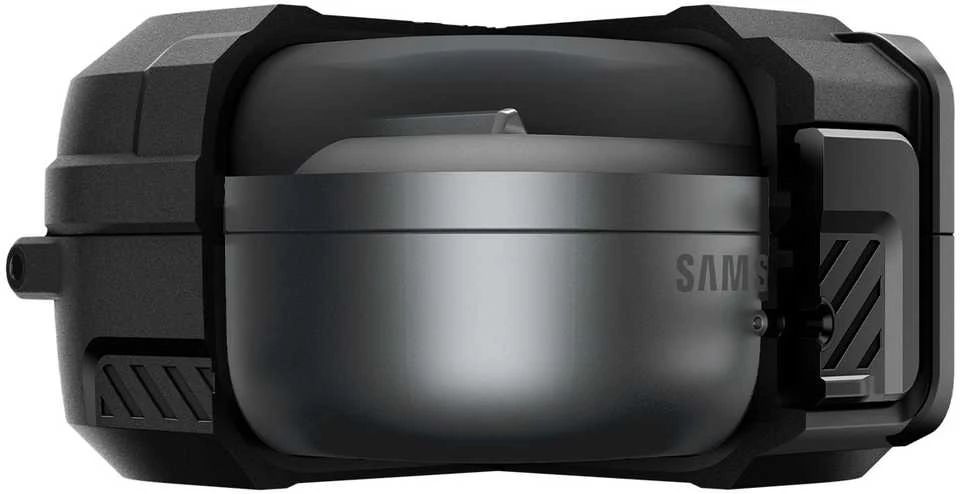 Dėklas Spigen Lock Fit Samsung Galaxy Buds 4 / 4 Pro Matte juodos spalvos