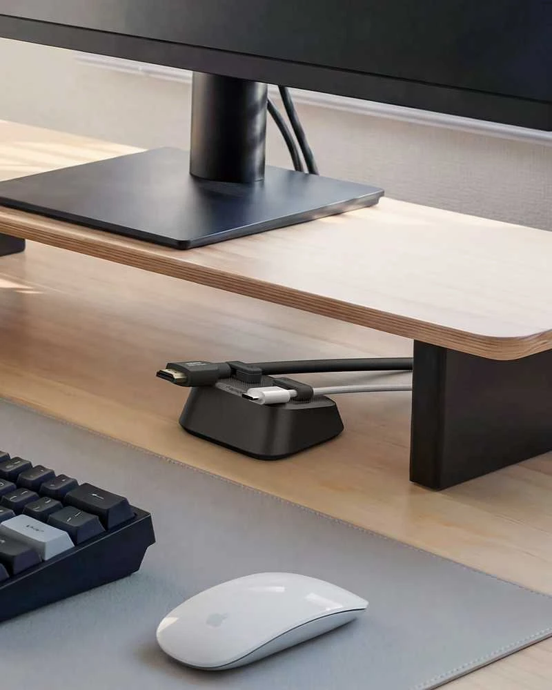 Spigen Magnetinis kabelių laikiklis, juodas
