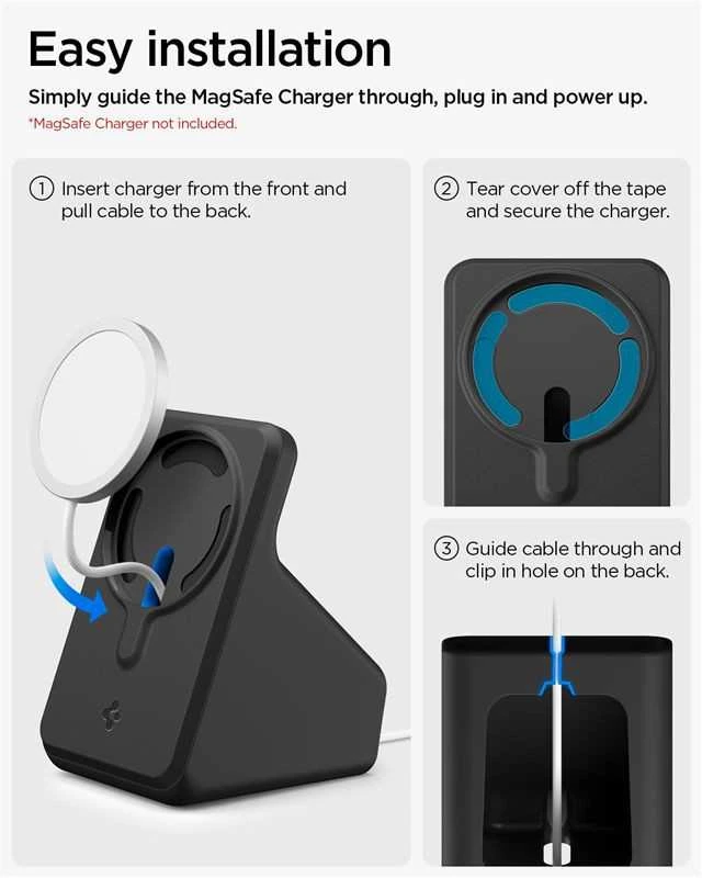 Įkroviklis Spigen MagSafe Charger Stand S, juodas