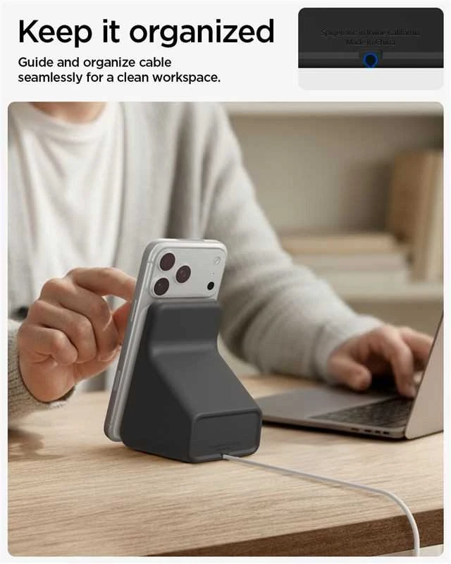 Įkroviklis Spigen MagSafe Charger Stand S, juodas